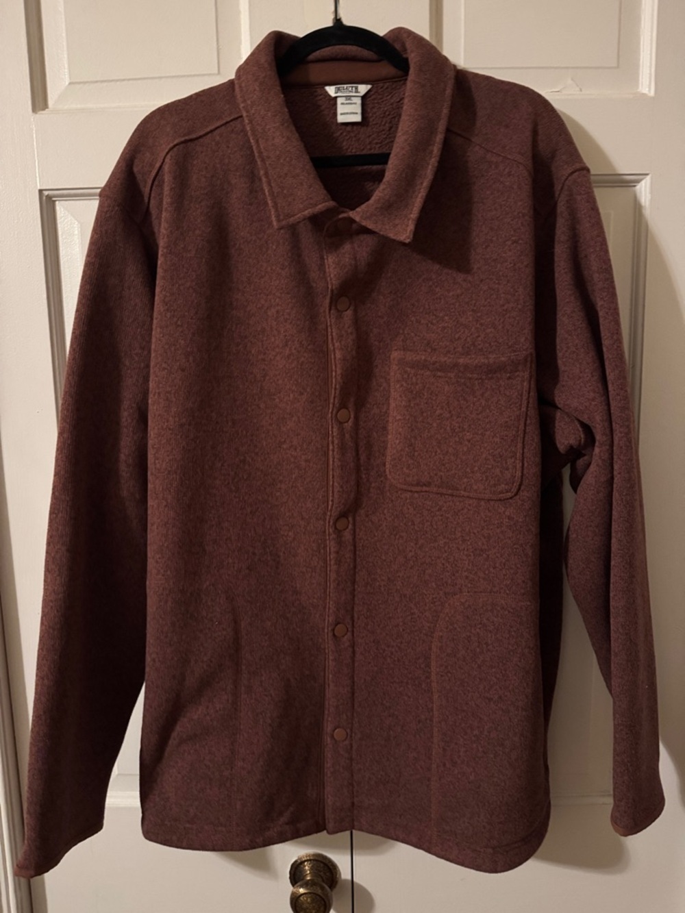 NWOT Duluth Trading Co Rust Relaxed-Fit Shacket Snap Closure Zipper Pockets 3XL